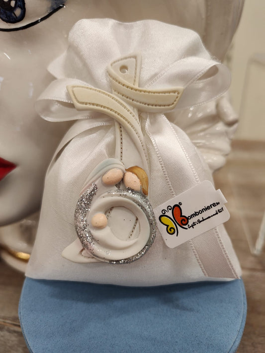 Set 48 sacchetto completo con croce sacra famiglia stilizzata