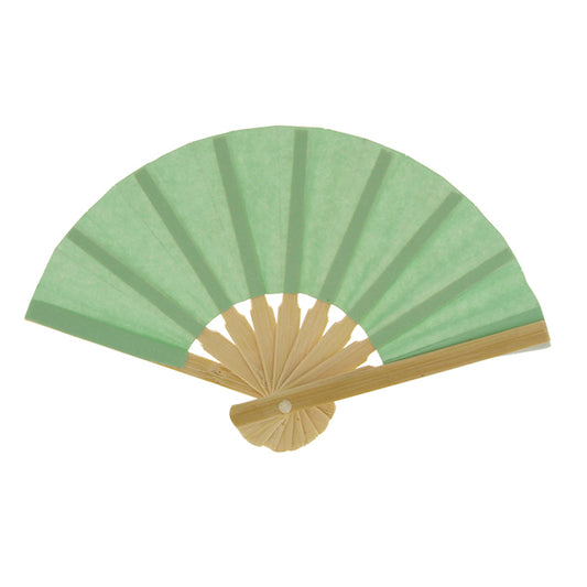 Mini ventaglio pieghevole verde menta pz.12