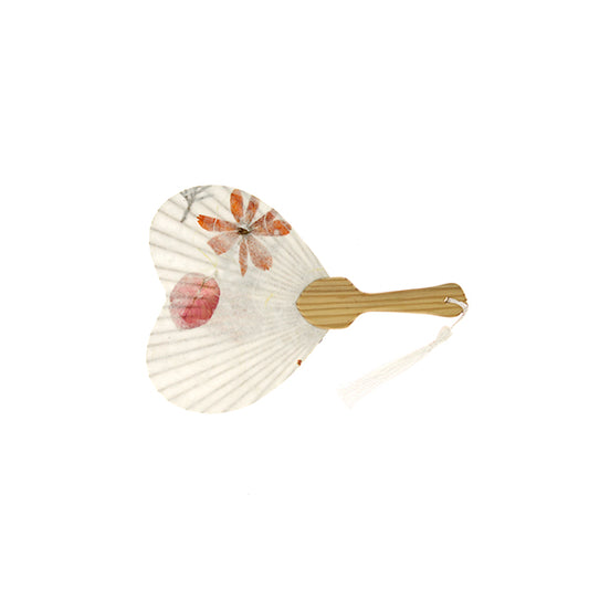 Ventaglio cuore con inserti floreali