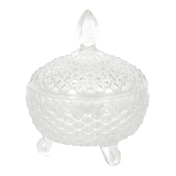 Scatola vetro bohemia con i piedini