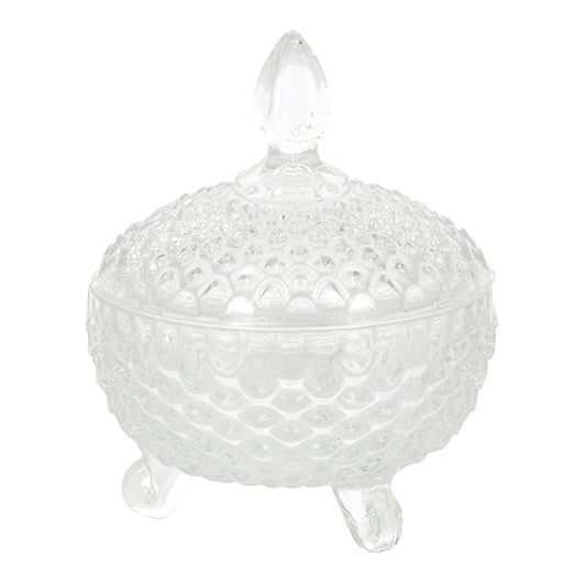 Scatola vetro bohemia con i piedini