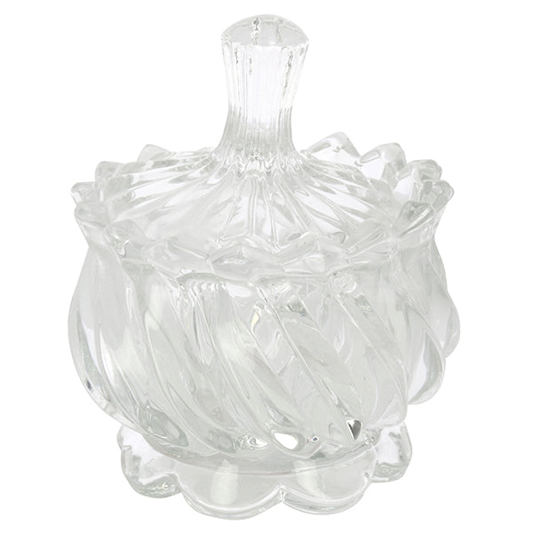 Scatolina vetro vintage deco' trasparente