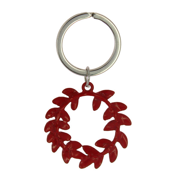 Accessorio laurea portachiavi corona alloro rosso