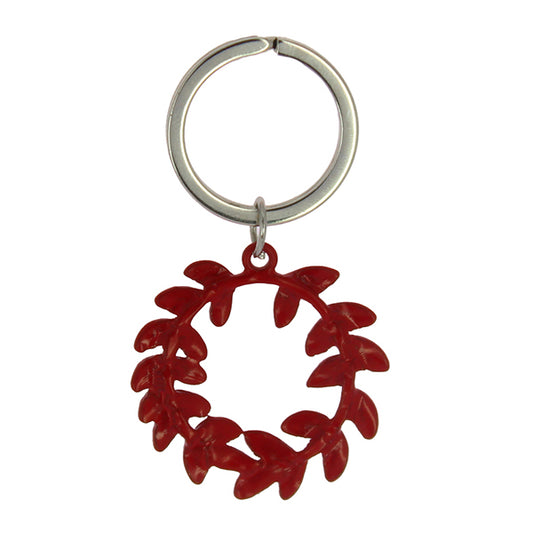 Accessorio laurea portachiavi corona alloro rosso