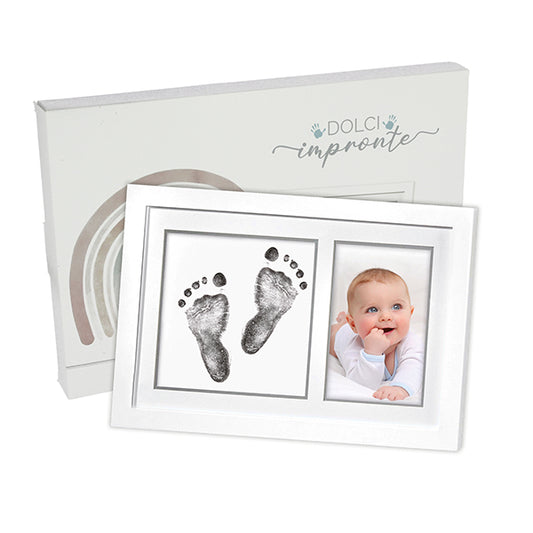 Cornice portafoto con kit inchiostro per impronta