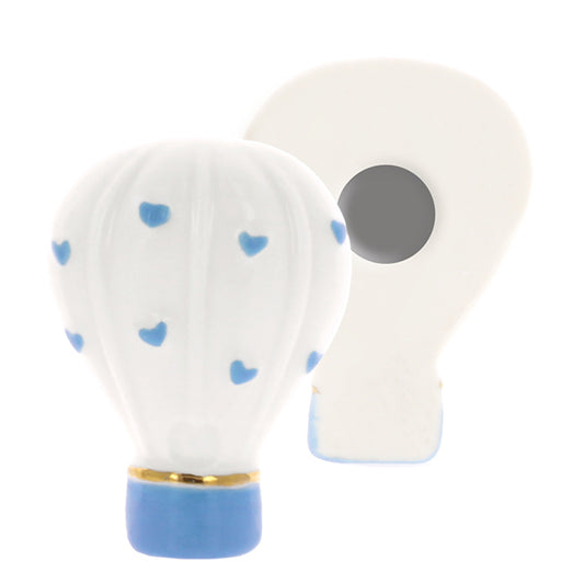 Magnete mongolfiera con cuori cielo pz. 6