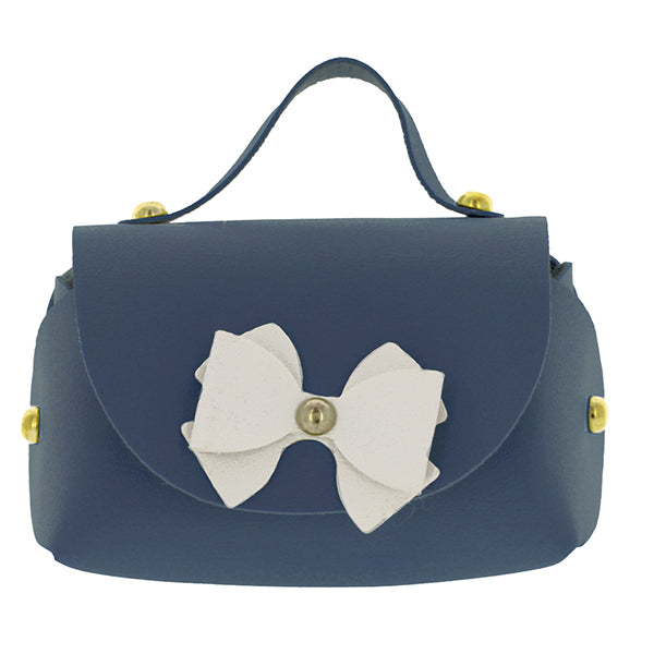 Borsetta in ecopelle carta da zucchero con fiocco bianco pz. 6