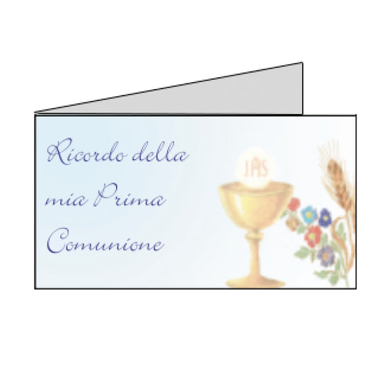 Set 20 Biglietto ricordo della mia prima comunione con calice