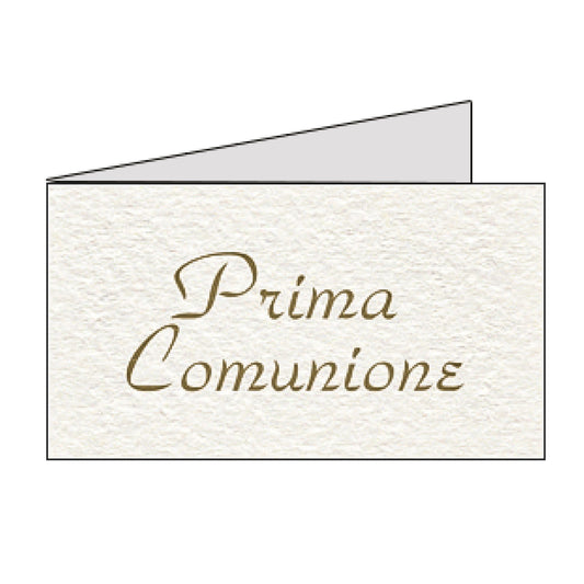 Set 20 Biglietto prima comunione scritta oro