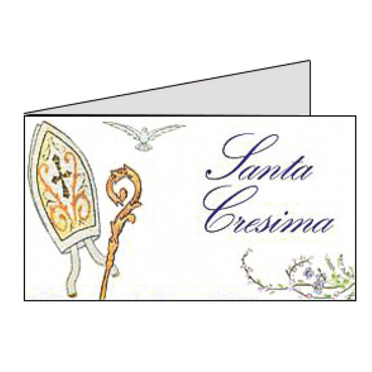 Set 20 Biglietto santa cresima con mitra