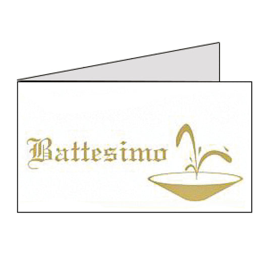 Set 20 Biglietto battesimo bianco