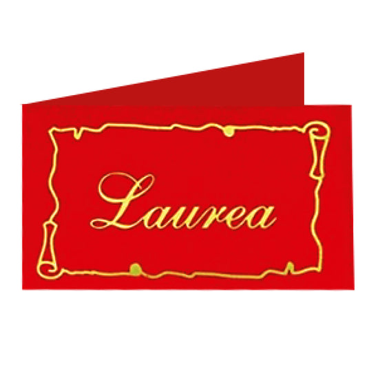 Set 20 Biglietto laurea con riquadro