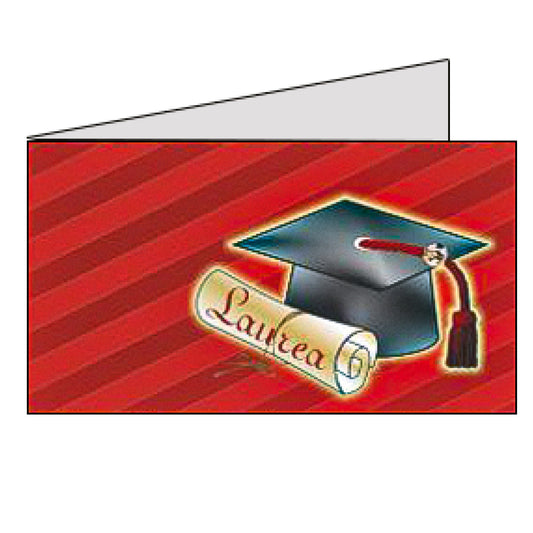 Set 20 Biglietto laurea con tocco e pergamena
