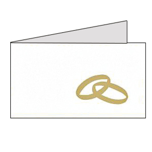 Set 20 Biglietto nozze fedi bianco