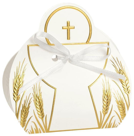 Porta confetti borsetta calice oro