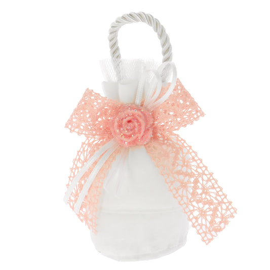 Mini borsetta con base crep bianco