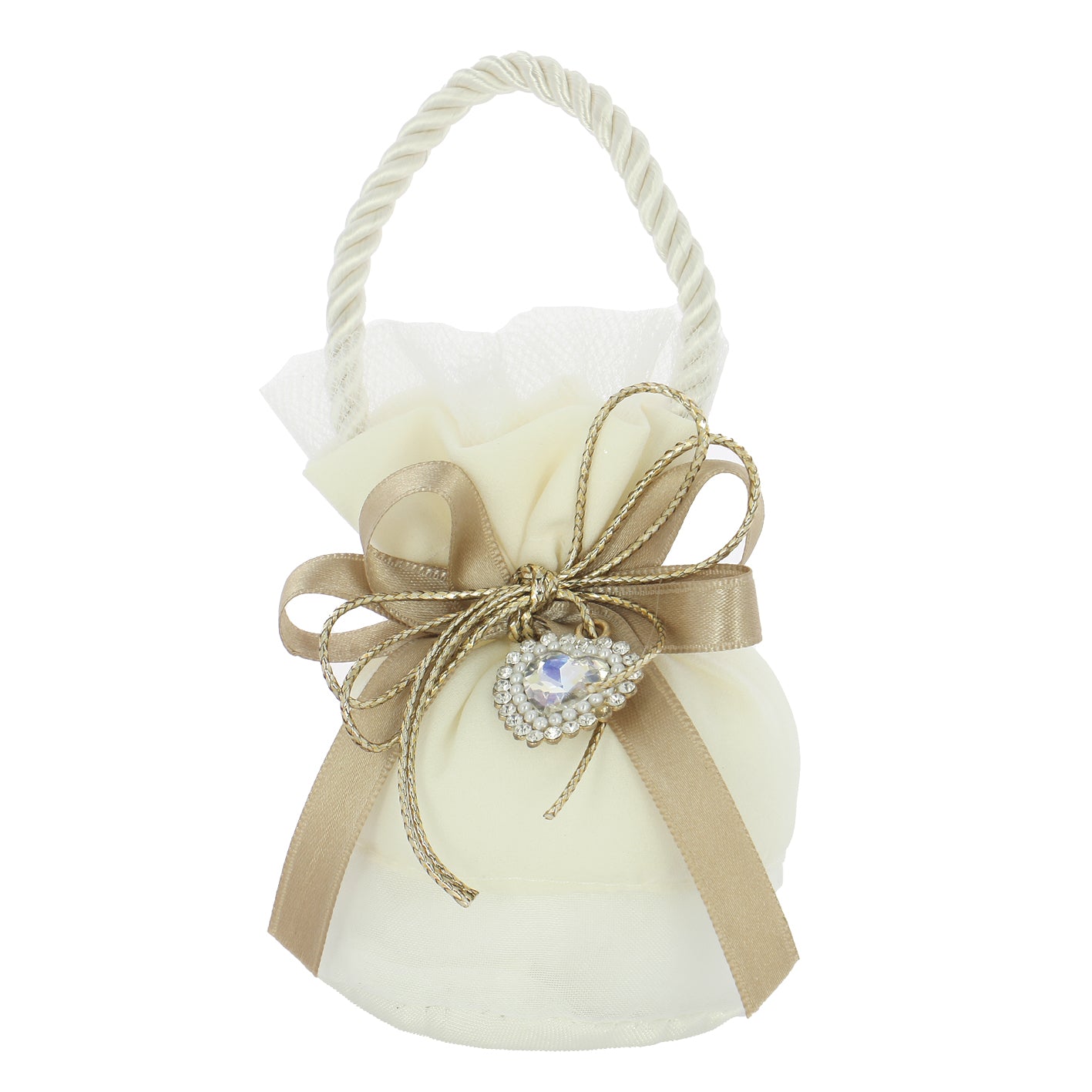 Mini borsetta con base crep panna