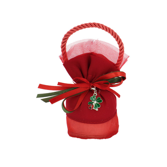 Sacchetto laurea mini borsetta in crep rosso