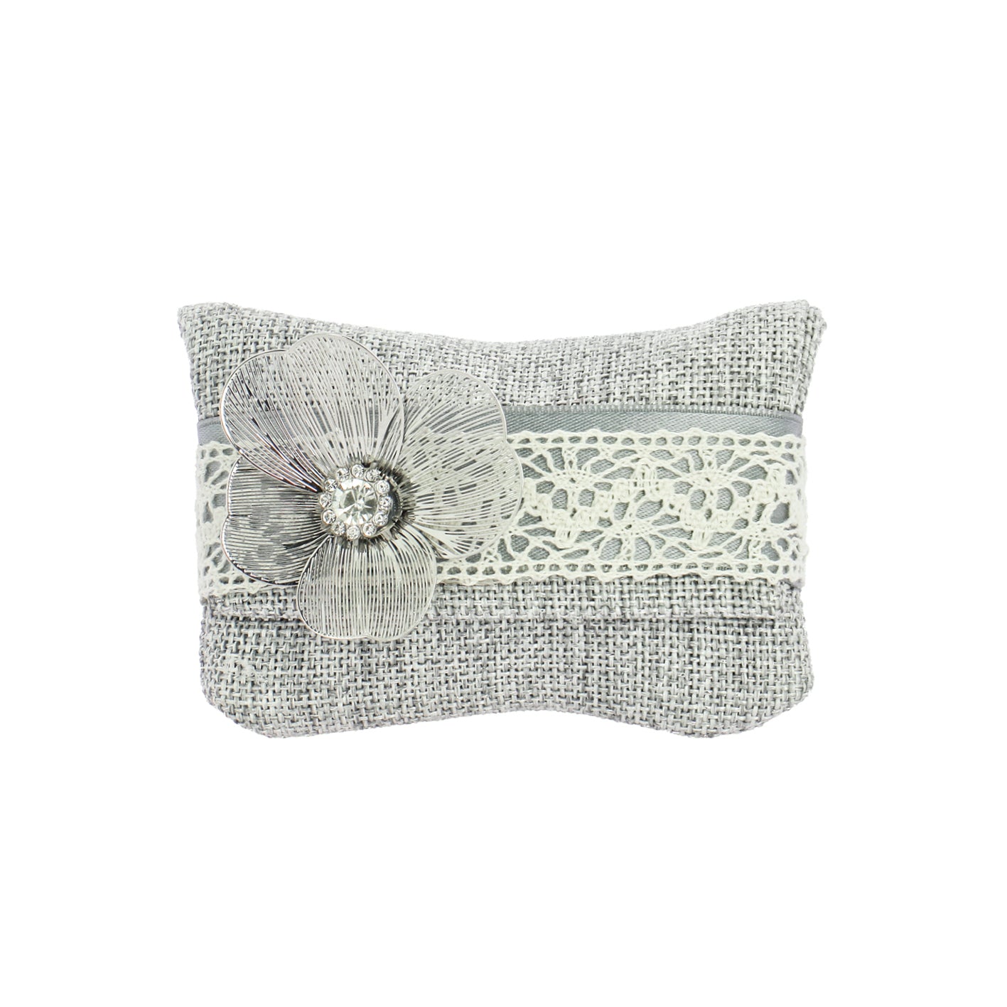 Busta lettera canapa glitter grigio