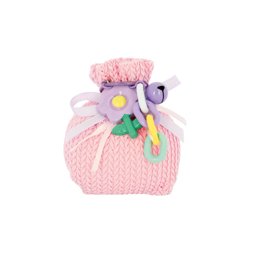 Mini busta con tirante cotone intrecciato rosa