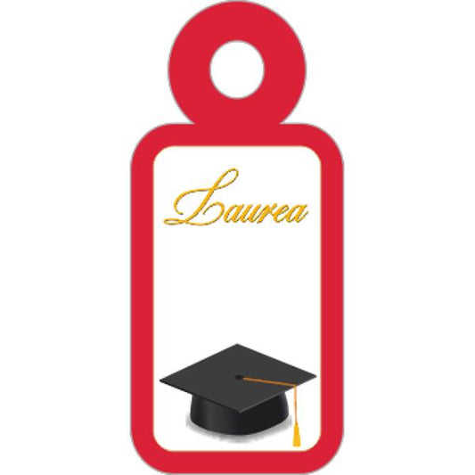 Set 24 Biglietto tag laurea con tocco