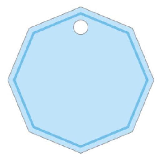 Set 35 Biglietto tag ottagono cielo