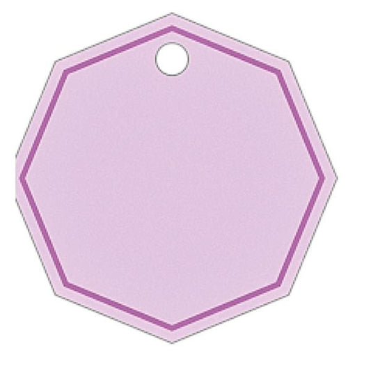 Set 35 Biglietto tag ottagono rosa