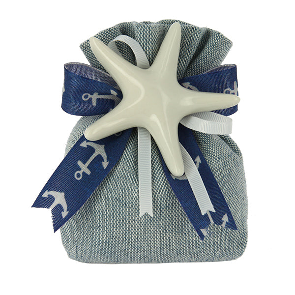 Bustone cotone grezzo blu