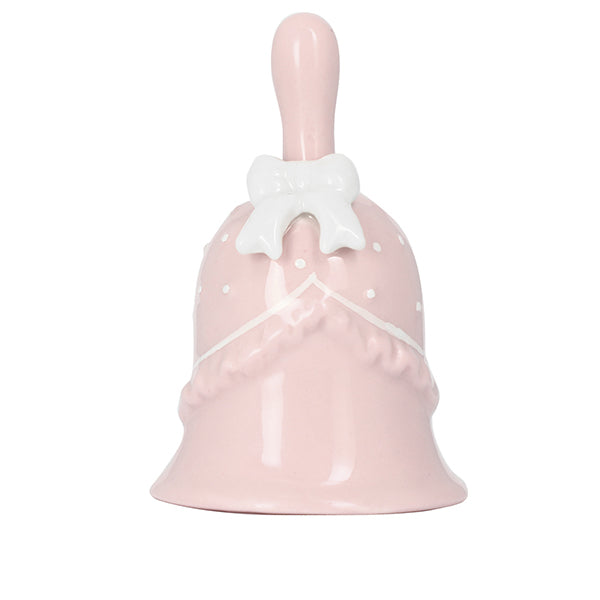 Bomboniera campanella rosa con fiocco