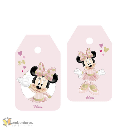 Set 16 Bigliettino tag Minnie ballerina glitter