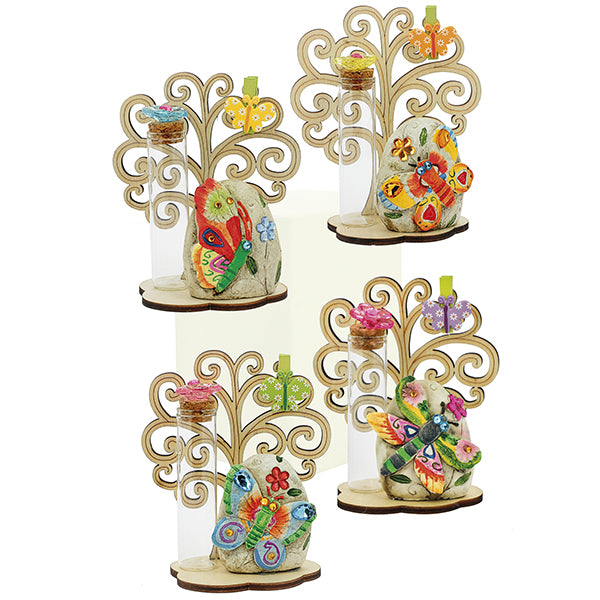 Bomboniera albero con sasso farfalla