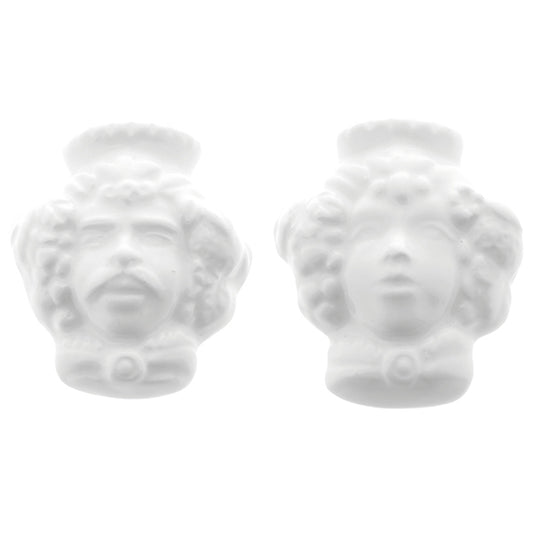 Bomboniera Nicarè magnete teste di moro bianche