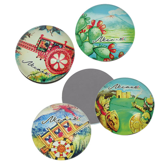 Bomboniera Nicarè magnete glass sicily colors