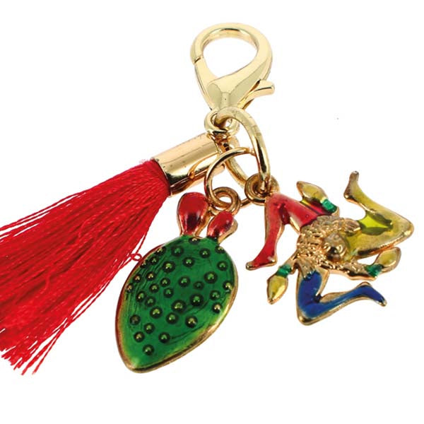 Accessorio ciondolo trinacria e pala