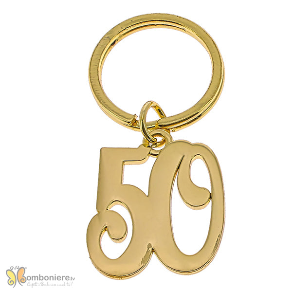 Accessorio portachiavi 50° oro lucido