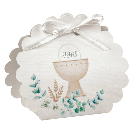 Porta confetti borsetta smerlata prima comunione