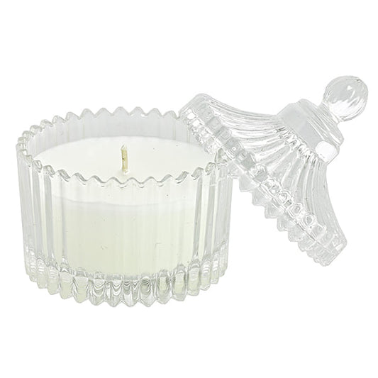 Bomboniera candela piccola vetro trasparente