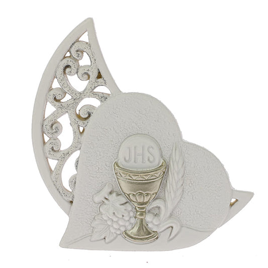 Bomboniera comunione icona mezza luna bianco/oro