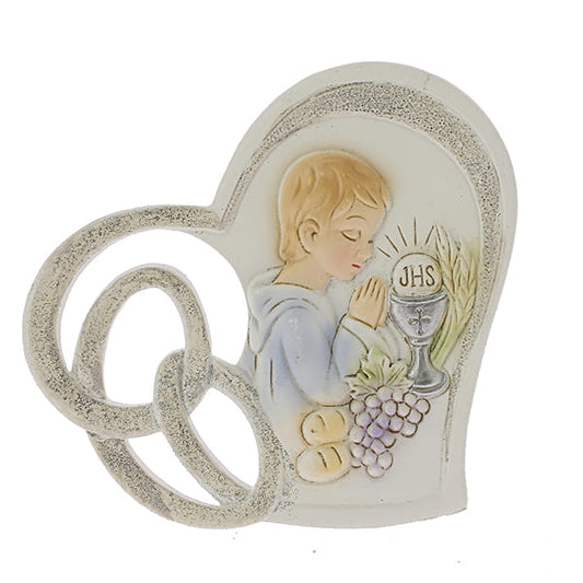 Bomboniera icona cuore traforato comunione bimbo