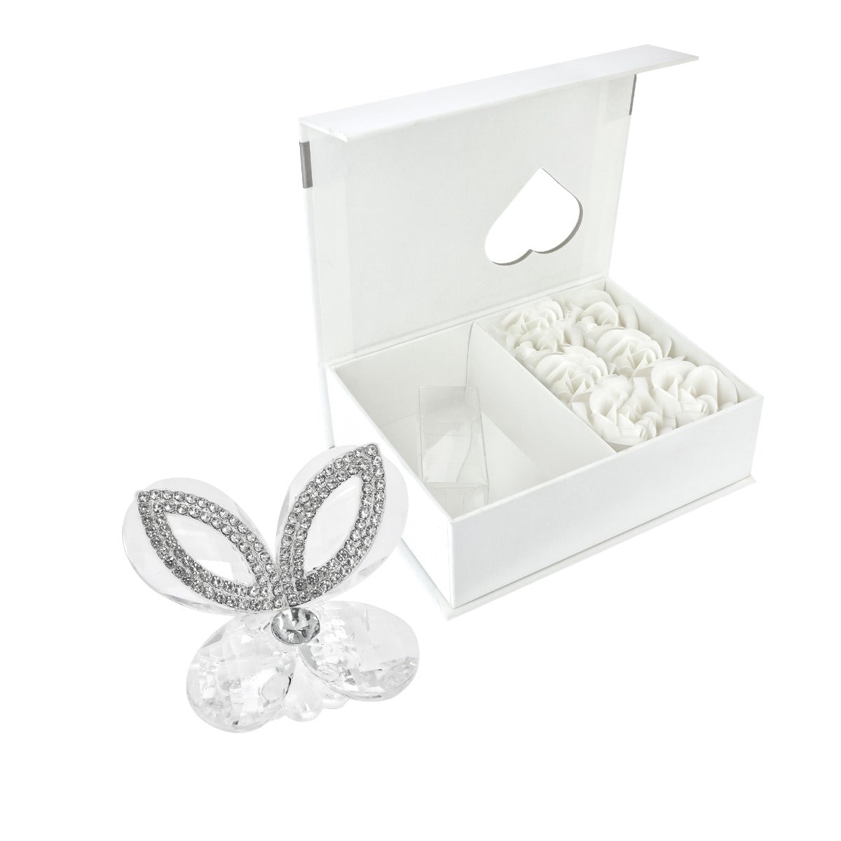 Bomboniera Crilù farfalla swarovski trasparente con ali strass