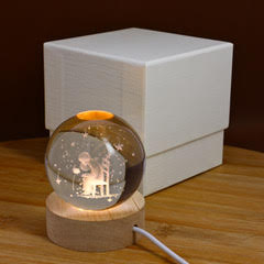 Luce notturna sfera led con bimbo 3D