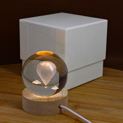 Luce notturna sfera led con mongolfiera 3D