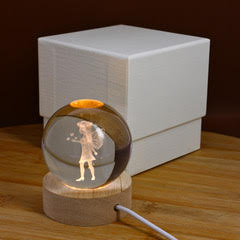 Luce notturna sfera led con fatina 3D