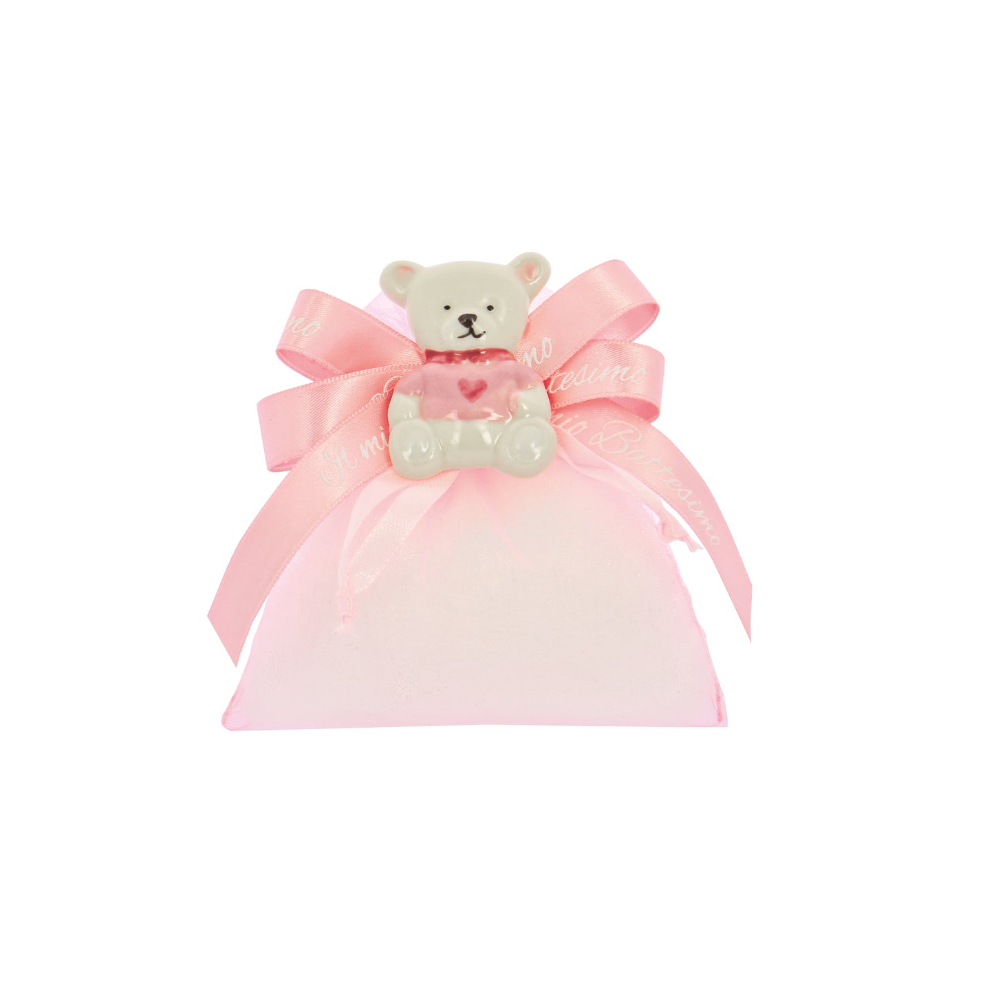 Bustina con tirante in organza rosa