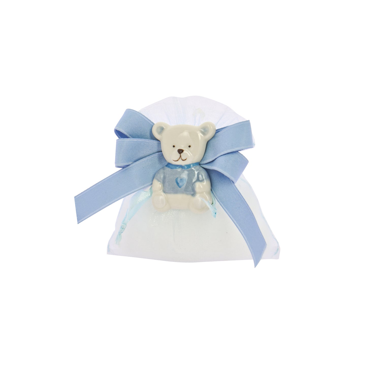 Bustina con tirante in organza bianco