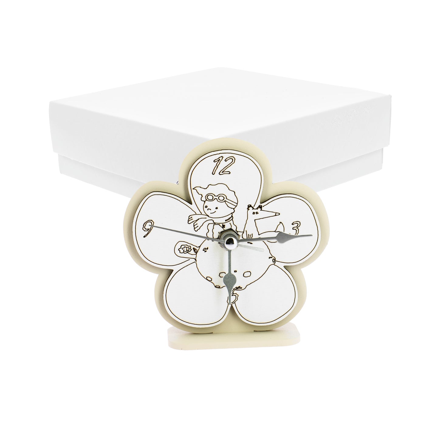 Bomboniera orologio fiore sabbia piccolo principe