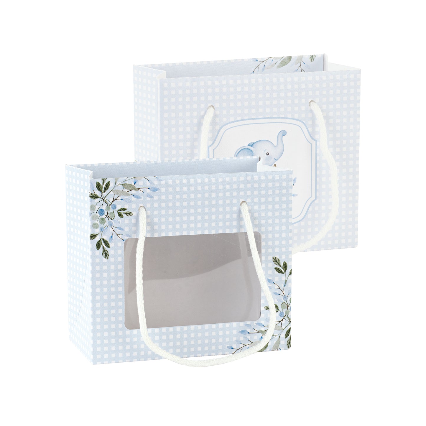 Set 10 shopper con finestra elefantino cielo