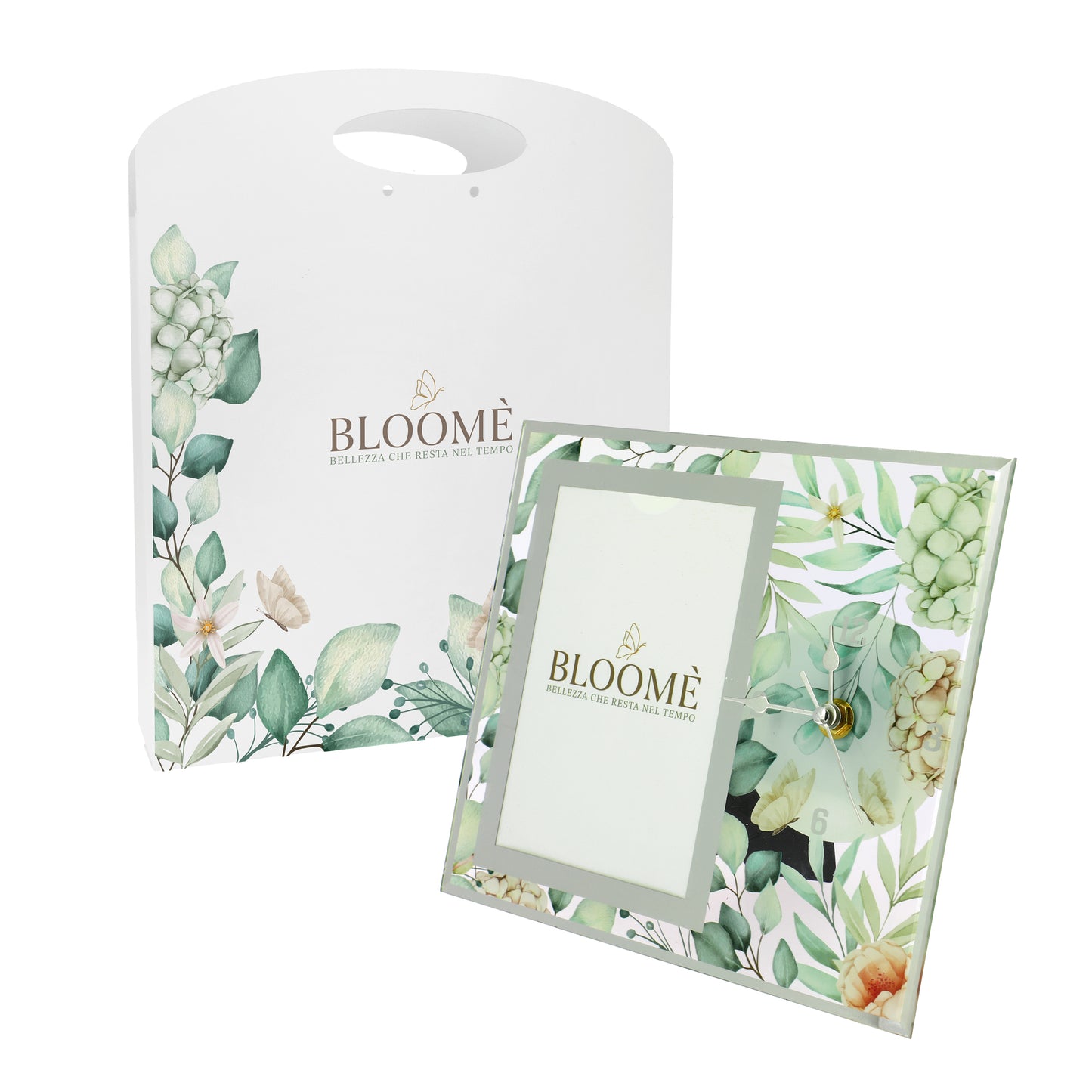 Bomboniera porta foto orologio linea bloome' botanic
