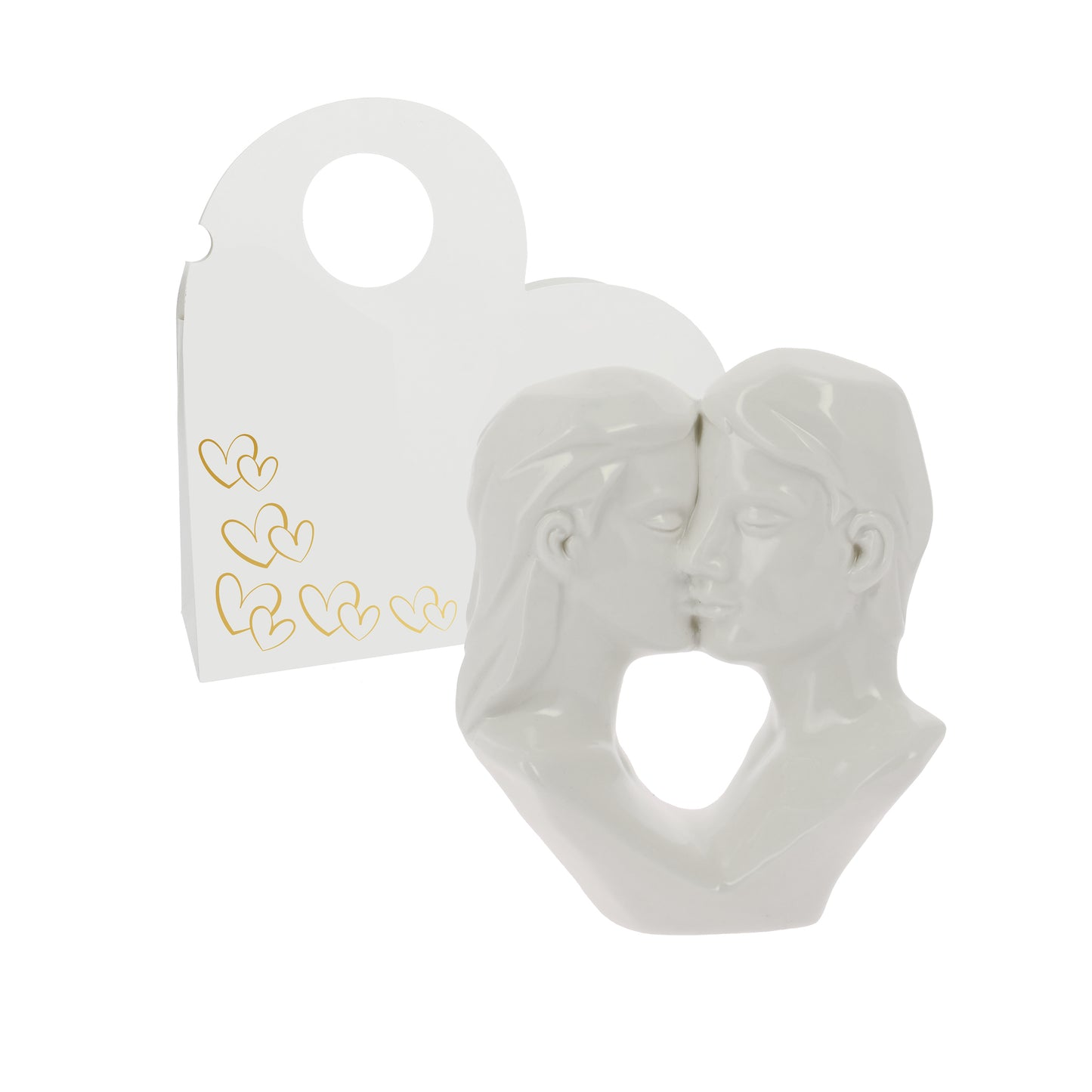 Bomboniera figura moderna coppia bacio