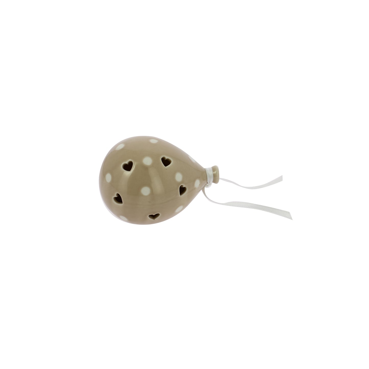 Bomboniera lampada palloncino pois beige